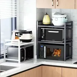 Kitchen Storage Home Retractable Multi-Functional Shelf Table Microwave Stove Rack Cabinet Rice Cooker