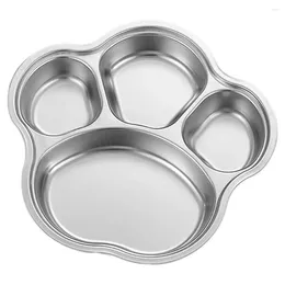 Plates Children's Divider Kids Stainless Steel Tray Divided Dinner Serving Dish To Feed