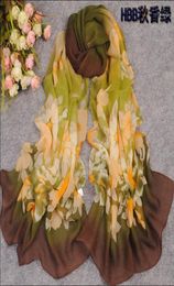 2021 Long Soft Ladies Floral Print Chiffon Shawl And Scarves For Women14120132