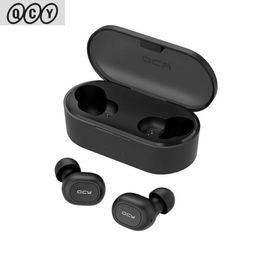 Earphones QCY T2C / T1S Earphone bluetooth TWS Wireless headphones Binaural Wireless Stereo Earbuds with Mic and Charging Dock For xiaomi