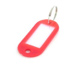 50 Pcs Mix Colour Plastic Keychain Key Tags Id Label Name Tags With Split Ring For Baggage Key Chains Key Rings 5022MM 771842014