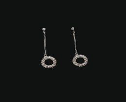 Fashion diamond earrings aretes for lady women Party wedding lovers gift engagement jewelry for Bride With BOX8433216