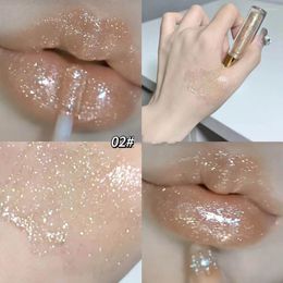 Lip Gloss Sparkling Pearlescent Glitter Honey Long-lasting Moisturising Plumping Tint Makeup Sparkle Water Light Liquid Glaze