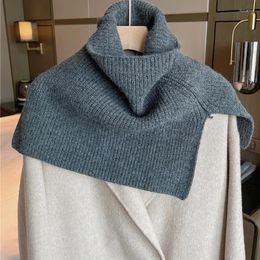 Women's Sweaters Irregular Turtleneck Pullover Sweater Cape Women Tops Sleeveless Autumn Winter Warm Outer Tower Knitted Scarf Neck
