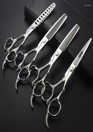 55665775 Inch Barber Hairdresser39s Scissors Hair Cutting Set Hairdressing Supplies 440C Salon Thinning Clipper8001274