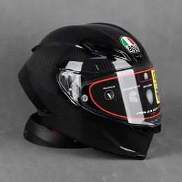 Helmets Moto AGV Motorcycle Design Motorcycle Safety Comfort Agv Pista Gp Rr Ice Blue Chameleon Red Trail Bright Matte Black Carbon Fiber Full Helmet D3YH