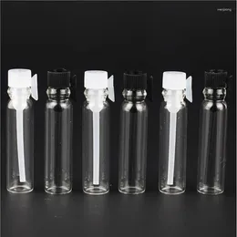Storage Bottles 100Pcs 1/2/3 Ml Empty Mini Glass Perfume Small Sample Vials Bottle Laboratory Liquid Fragrance Test Tube Trial