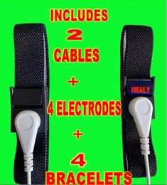 Items HEALY Wrist Straps Microcurrent Bracelets + Electrode Lead Wire Cables + Electrodes pad