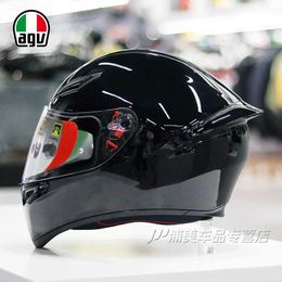 Helmets Moto AGV Motorcycle Design Safety Comfort Agv Full K1 Motorcycle Helmet Male Summer Female Bright Matte Black Commuting OH1O