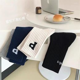 Men's Socks High Quality Letter P Embroidery Sports Cotton In The Tube Men And Women Street Fashion Design Harajuku Tide