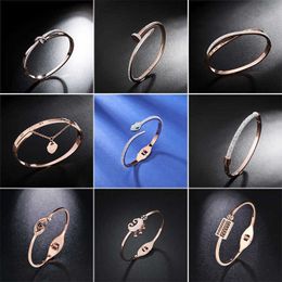 Designer Screw Bangle Bracelet Nails Love Luxury Jewelrys Carer Original Trendy 18K Gold Diamond for Women Men Nail Bracelets Silver Jewelry Bracelet XZOC