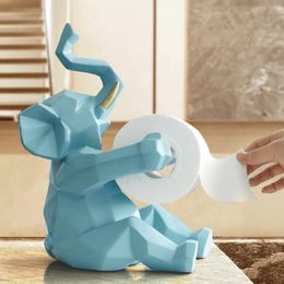 Animal statue Craft Toilet Paper Holder Table living room office restaurant hanging paper Elephantdeer figurine home decor 240102