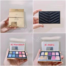 Shadow Top Quality Y Brand Eye Shadow Girl Eye Cosmetics Leather 10 Color Eyeshadow Palette #1 Paris #2 Marrakech Matte Shimmer Shadow Wo