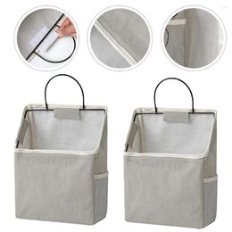 Storage Bags 2 Sets Wall Mounted Bag Bedroom Hanging Organiser Pockets Canvas Door For