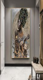 full square diamond painting African Black Woman pictures for embroidery round diamond mosaic African Girl wall stickers decor98056876060