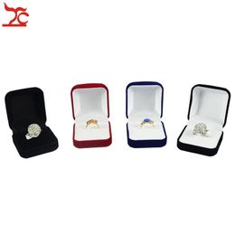 Bracelets Retail 4 Color Available Blocked Jewelry Box Wedding Party Birthday Ring Jewelry Organizer Storage Gift Packing Box
