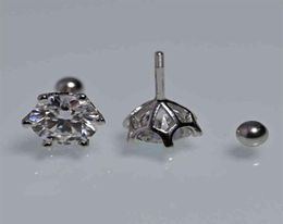 Smyoue 8mmColor 2 0 Carat 100% Moissanite Stud Earrings For Women Screw Thread Ear Studs 925 Silver Jewellery Pass Diamond Test225T5784807