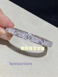 Luxury Car tires's Bracelets online store New 18K Platinum Rose Gold Wide Edition Full Diamond Bracelet Narrow Sky Star Set Four Screw Couple Have Original Box