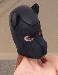 2019 New Soft Padded Rubber Neoprene Puppy Cosplay Role Play Dog Mask Full Head with Ears26435258636352