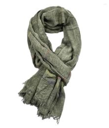 Scarves Men Autumn Winter Cotton Linen Wraps Ring Scarf Khaki Black Navy Pink Warm Long Fashion Brand Men39s Shawl Neckwear9008165