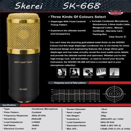 Skerei SK668 Top Quality Professional Wired Cardioid Directivity Computer Studio Recording Condenser Microphone For Studio Stage5286670