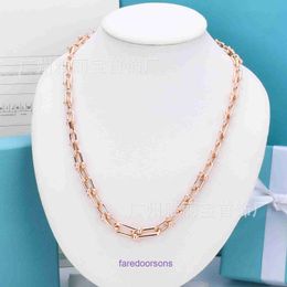 Tifannissm Pendant Necklac Best sell Birthday Christmas Gift T Family shaped Gradual Chain Necklace with 18K Rose Gold Plating on White Copp Have Original Box