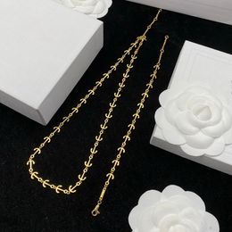 Simplicity Gold Silver Ship's Anchor Chain Necklace Bracele Fashionable Tassel earrings For Women Jewellery Party Premium Gifts Supply