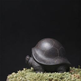 Ceramic tea pets army turtles tea ceremony accessories coffee table decorations micro landscape ornaments 240103