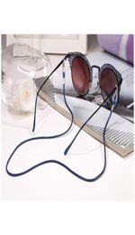 PU Leather Eyeglasses Cord Adjustable End Glasses Holder Colourful Leather eyewear Neck Strap String 60pcslot 7178931