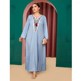 Ethnic Clothing 4XL Plus Size Women Tassel Long Dress Muslim Abaya Dubai Kaftan Eid Ramadan Abayas Turkey Arabic Robe African Dresses Party