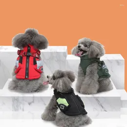 Dog Apparel Fashion Pet Products Chest Back Small Clothes With Pockets Zippered Jacket Outdoor Protection And Warmth Winter Clothing