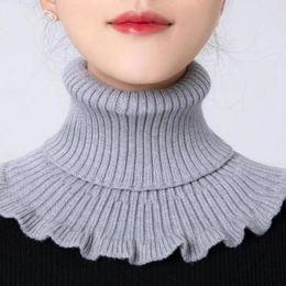 Scarves Fashion Women Soft Knitted Neck Warmer Sport Scarf Face Mask Wool Fur Thick Winter Warm Skating Running