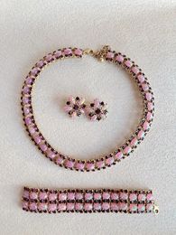 Choker Timeless Wonder Fancy Zircon Geo Pave Statement Necklaces For Women Designer Jewellery Goth Trendy Rare Runway Mediaeval Set 4526