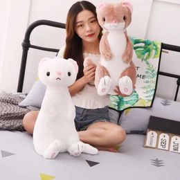 Animals Cute Sitting Weasel Peluche Plush Pluszaki Toys Cute Ferret Doll Cute Child Comforting Dolls Soft Baby Room Toy Home Decoration Q0