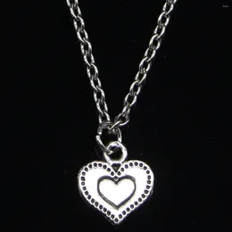 Chains 20pcs Fashion Necklace 13x11mm Heart Pendants Short Long Women Men Colar Gift Jewellery Choker