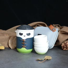 Teaware Sets 1 Set Portable Panda-themed Creative Teapot And Tea Cup Travel Kit Ceramic Coffee/tea Cups