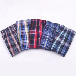 Underpants Panties Mens Boxer Men Underwear Cotton Man Shorts Breathable Plaid Flexible Shorts Boxer 5pcs/lot Male Underpants 5xl 6xl