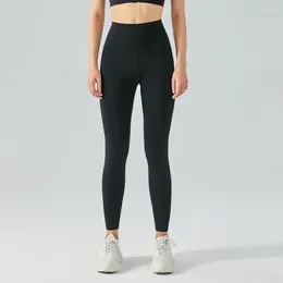 Active Pants LU 2024Women's Fitness Apparel Sports Nylon Yoga Tight Raised Hip Leggings Training Running Tights Sportswear