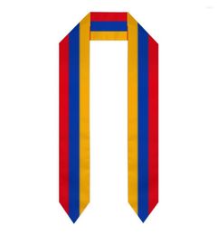 Scarves Armenia Flag Scarf Top Print Graduation Sash Stole International Study Abroad Adult Unisex Party Accessory6905783
