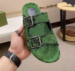 Fashion slippers men's and womens summer beach sandals comfortable flip flop leather wide womenss chaussures shoelace box colors