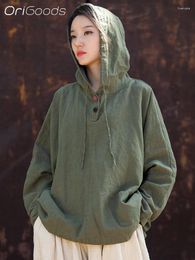 Women's Blouses Oversized Style Blouse For Women Long Sleeve Hooded Loose Oversize Coat Spring Autumn Stylish Shirt Tops B178