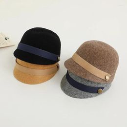 Caps Ball Caps Winter Vintage Wool Hats For Kids Boys Girls Autumn Baby Baseball Cap Children Horseman Hat Korean Equestrian 26 Years