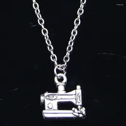 Chains 20pcs Fashion Necklace 15x15mm Sewing Machine Pendants Short Long Women Men Colar Gift Jewellery Choker