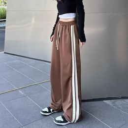 Fall Winter Y2K Streetwear Joggers Pants Women Casual Wide Leg Cargo Pantgs Trousers Tech Sweatpant Parachute Baggy Pants 240102