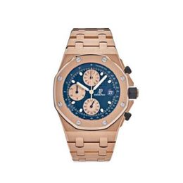 Luxury Watches Audemar Pigue royal oak Wristwatches Royal Oak Offshore Time Code Brick Rose gold blue dial 26 4G3E