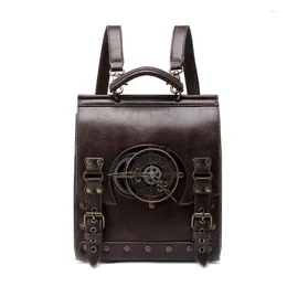 School Bags Women PU Leather Backpack Female Travel Rucksacks Student Bookbag Vintage Laptop For College Weekend 517D