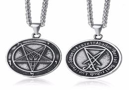 Assorted Style Satanic Jewellery Lucifer Pentagram Baphomet Amulet Goat Satan Wiccan Satanism Pendant Necklace Stainless Steel28231847020