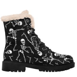 Coolcustomize custom your name number logo personalized high quality winter lady ankle boot skull Halloween waterproof pod fashion men combat booties