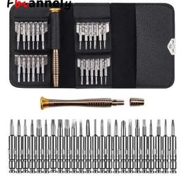 Tools Leather Case 25 In 1 Torx Screwdriver Set Mobile Phone Repair Tool Kit Multitool Hand Tools For Iphone Watch Tablet PC