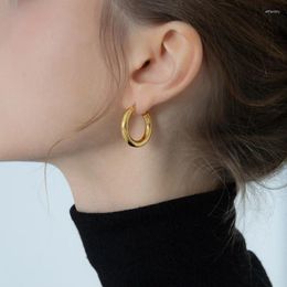 Hoop Earrings Fashion Hyperbole Big For Women Smooth Golden/White Large Round Circle Female Trendy Piercing Earring Hoops Gifts